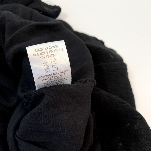 Tobi Mandy Off The Shoulder Black Mini Dress Size Small - Picture 9 of 9